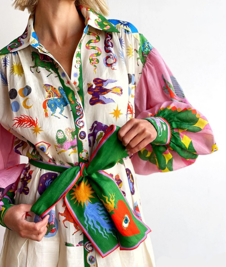 Iris | Retro Pleated Dress